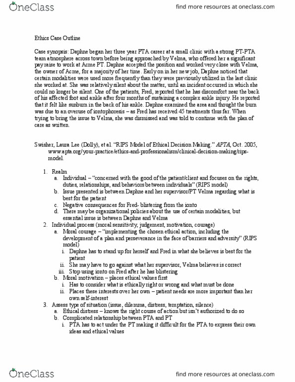 PT 519 Lecture Notes - Lecture 5: Iontophoresis, Sunburn, Disclose thumbnail