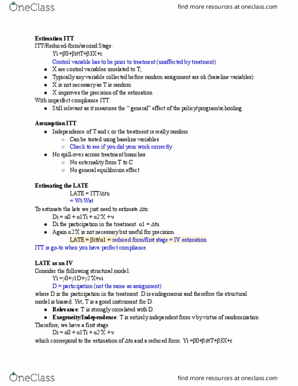 ECON 151 Lecture Notes - Lecture 27: Internal Validity, Random Assignment, Uptodate thumbnail