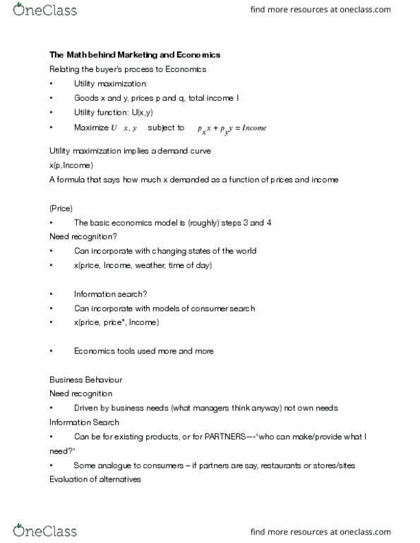 IMI201H5 Lecture Notes - Lecture 10: Demand Curve thumbnail