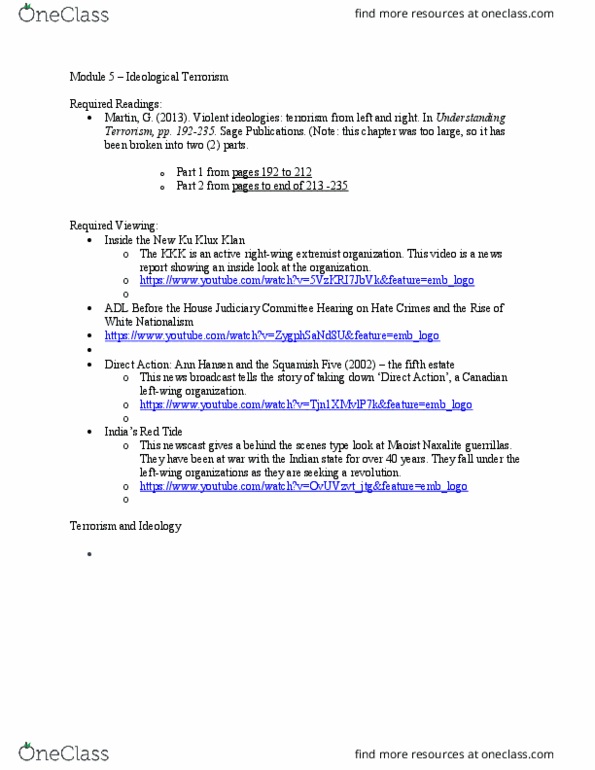 CRIM 413 Lecture Notes - Lecture 5: Sage Publications, Ann Hansen, United States House Committee On The Judiciary thumbnail