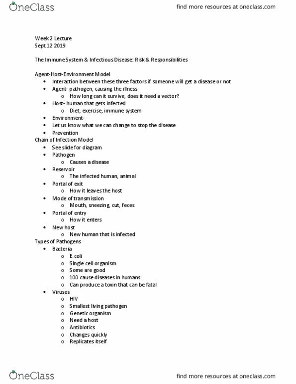 BPK 140 Lecture Notes - Lecture 2: Escherichia Coli, Cervical Cancer, Anal Sex thumbnail