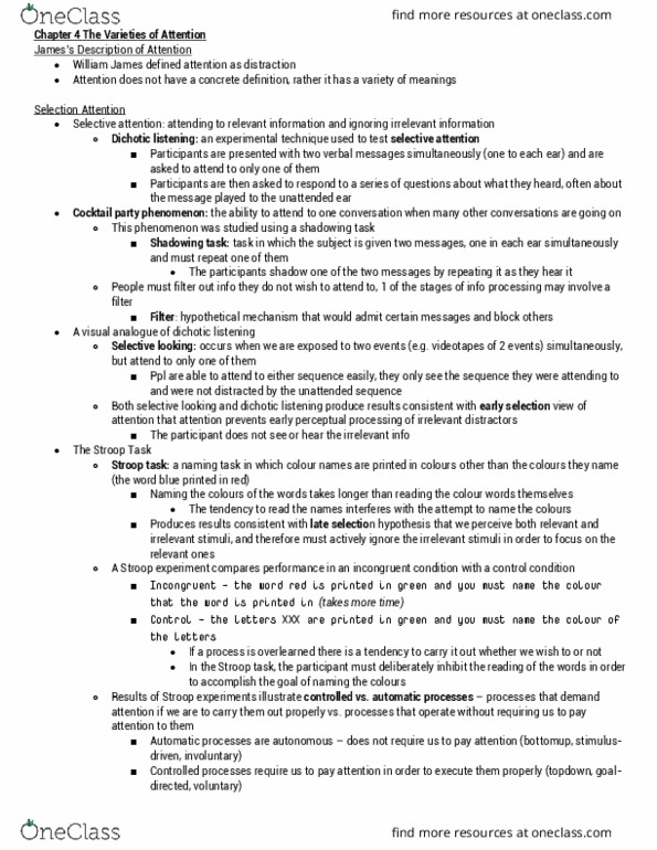 PSYB57H3 Lecture Notes - Lecture 4: Cocktail Party, Resource Depletion, Inattentional Blindness thumbnail