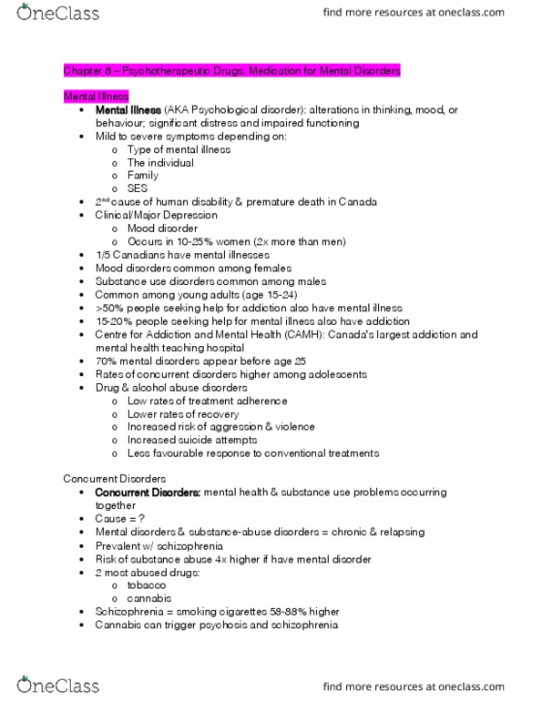 PS268 Chapter Notes - Chapter 8: Sertraline, Iproniazid, Henri Laborit thumbnail