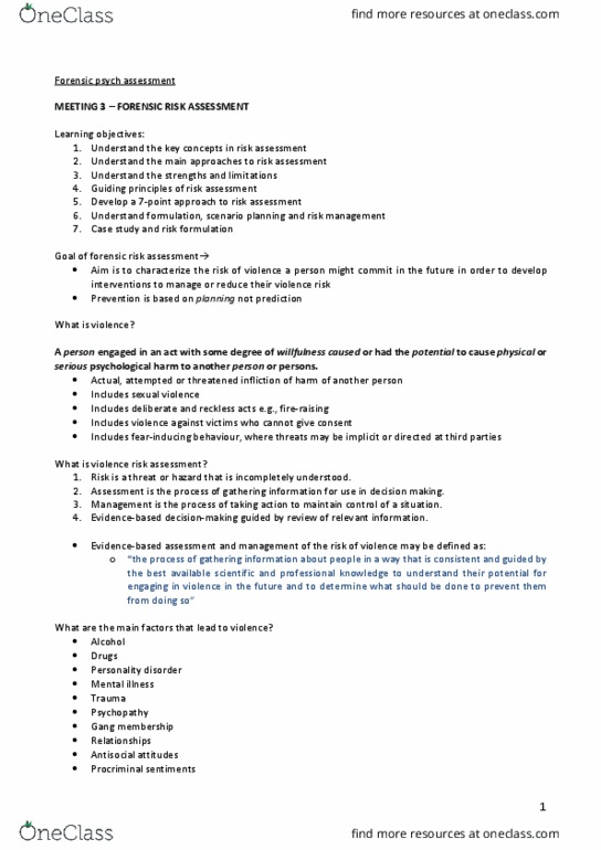 BUS 17 Lecture Notes - Lecture 3: Risk Assessment, Scenario Planning, Anti-Social Behaviour thumbnail