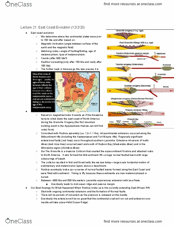 GEOL 352 Lecture Notes - Lecture 21: Grenville Orogeny, Rodinia, Magnetic Dip thumbnail