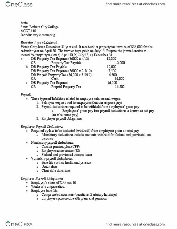 ACCT 110 Lecture Notes - Lecture 18: Santa Barbara City College, Canada Pension Plan, Accounts Payable thumbnail