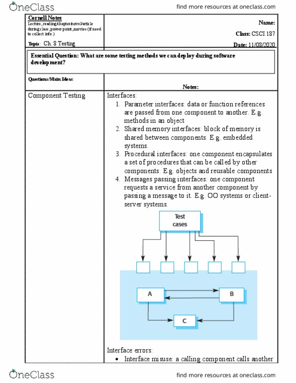 CSCI 183 Lecture Notes - Lecture 17: Microsoft Powerpoint, System Testing, Binary Search Algorithm thumbnail