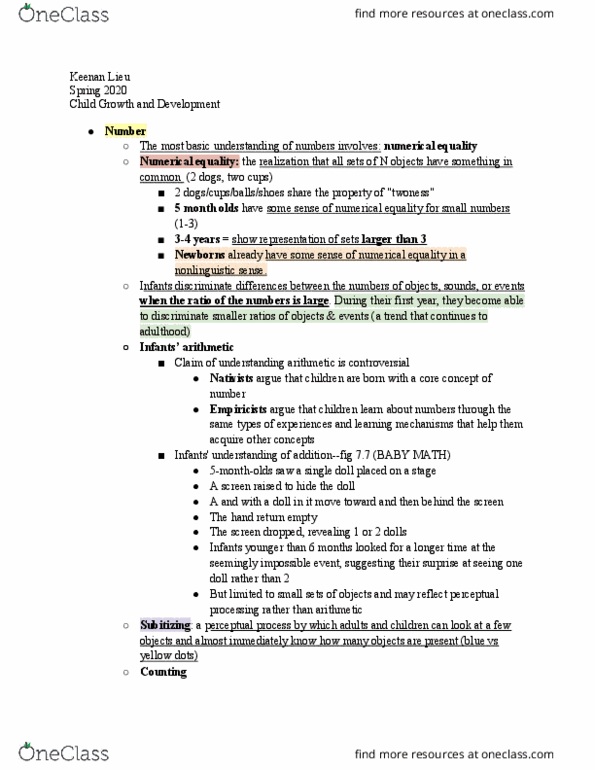 EAR-20 Lecture Notes - Lecture 26: Subitizing, Almost Surely, Cardinality thumbnail