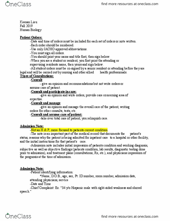 BIO-17 Lecture Notes - Lecture 27: Medical Record, Bloating, Libido thumbnail