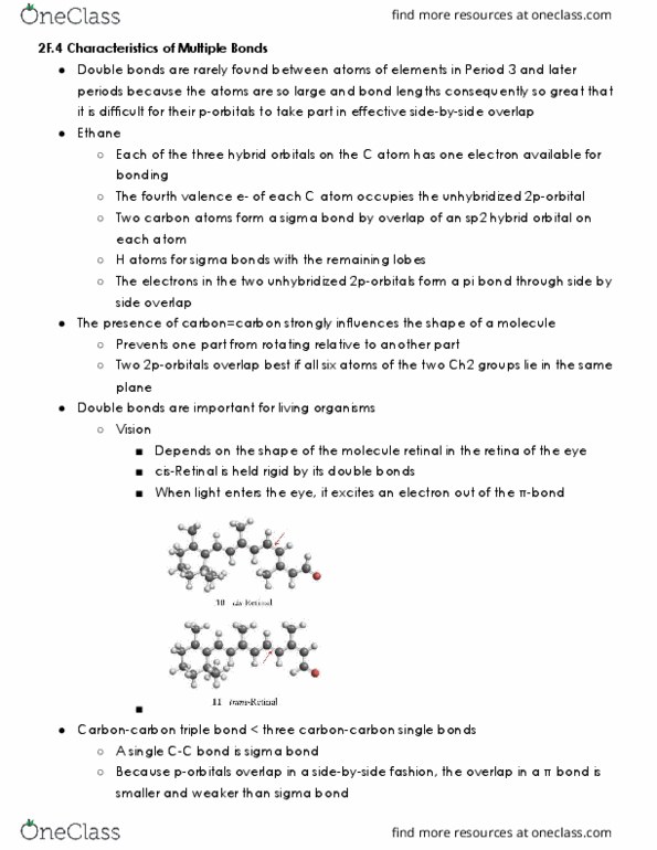 CHEM 14A Chapter Notes - Chapter 2F.4: Ethane, Sigma Bond, Orbital Hybridisation thumbnail
