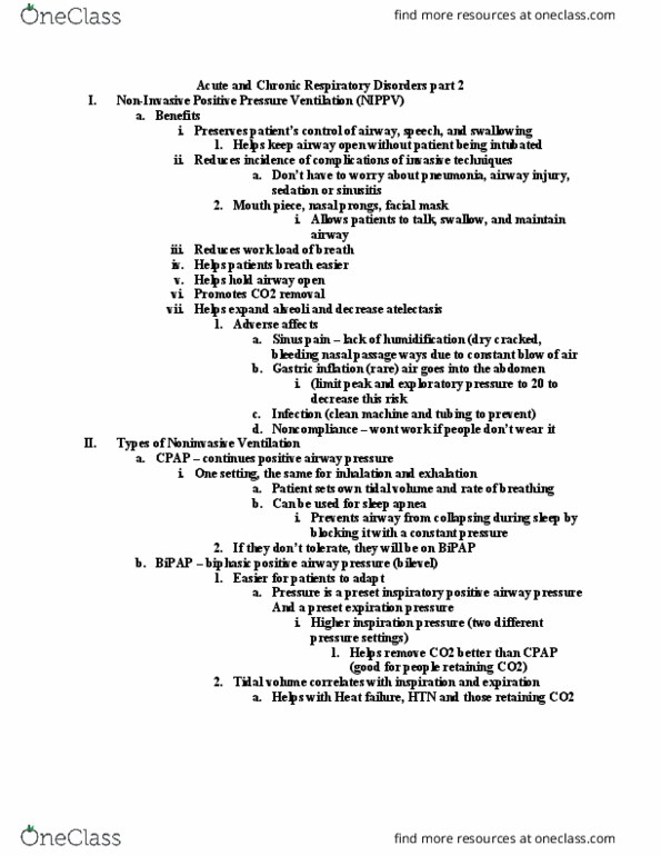 NURS 471 Lecture Notes - Hypovolemia, Hypotension, Tracheal Tube thumbnail