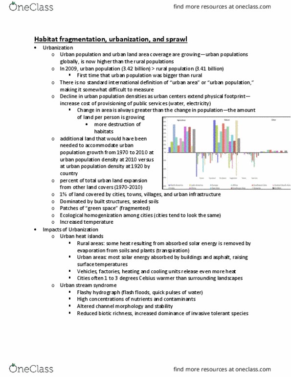 BIOL 440 Lecture Notes - Lecture 13: Species Richness, Transpiration, Habitat Fragmentation thumbnail