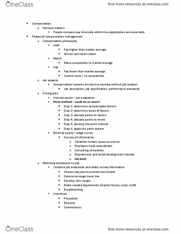 BU354 Lecture Notes - Lecture 13: Scotiabank, Job Analysis thumbnail