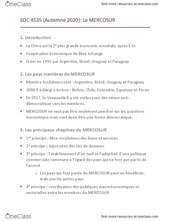 SOC 4535 Lecture Notes - Lecture 17: Mercosur, Diminution, Dune thumbnail