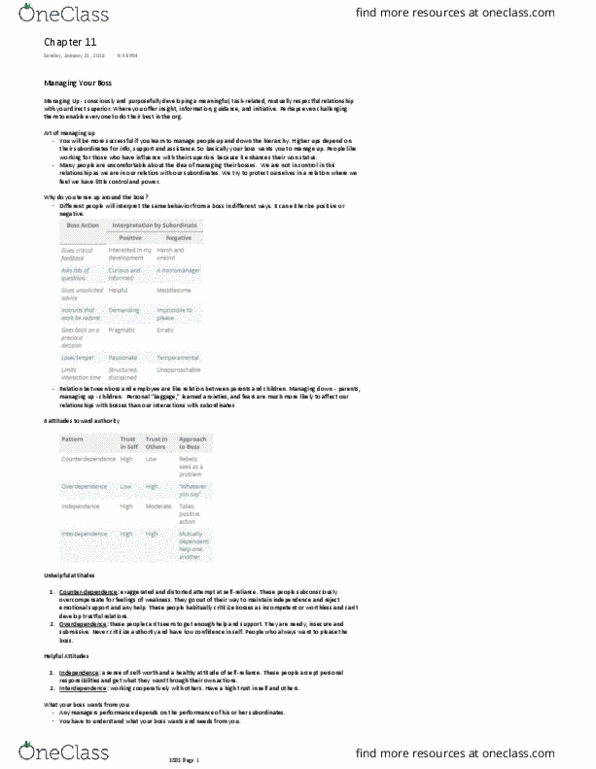 COMMERCE 3S03 Chapter Notes - Chapter 11: Uptodate, Workaholics thumbnail