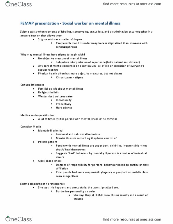 Sociology 2259 Lecture Notes - Lecture 23: Borderline Personality Disorder, Chronic Pain, Neoliberalism thumbnail