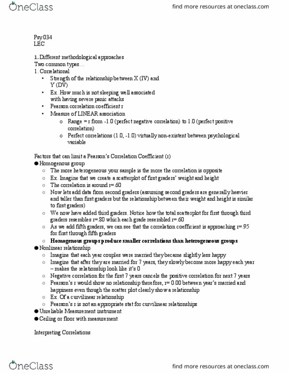 PSY 034 Lecture Notes - Lecture 13: Lincoln Near-Earth Asteroid Research, Measuring Instrument, Pearson Product-Moment Correlation Coefficient thumbnail