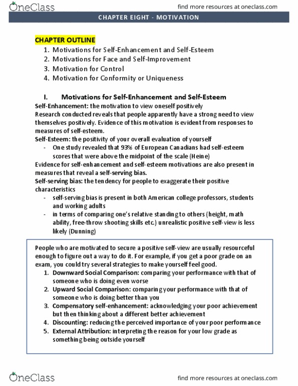 PSYC 3350 Chapter Notes - Chapter 8: Decision-Making, Economic Inequality, Cristian Savani thumbnail