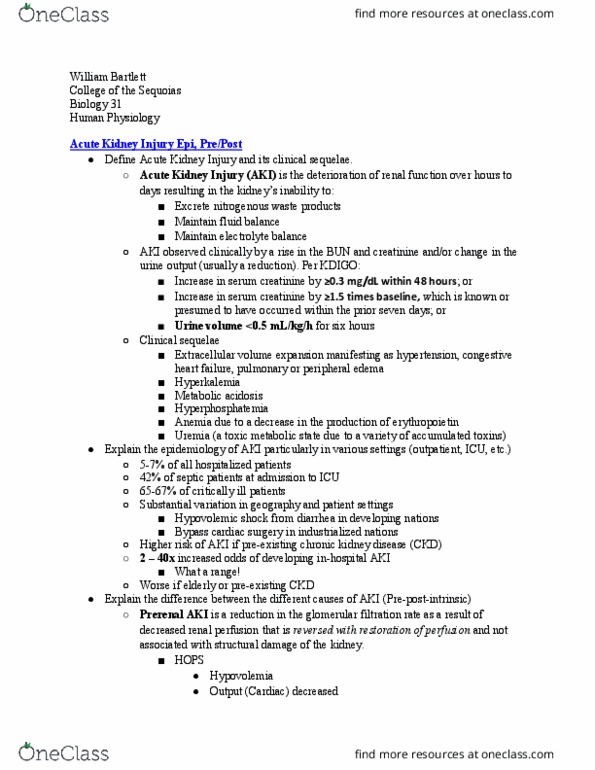 BIOL 031 Lecture Notes - Lecture 12: Cardiac Surgery, Urethra, Perfusion thumbnail