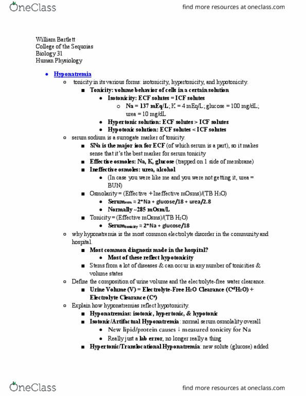 BIOL 031 Lecture Notes - Lecture 23: Headache, Adrenocorticotropic Hormone, Surrogate Endpoint thumbnail