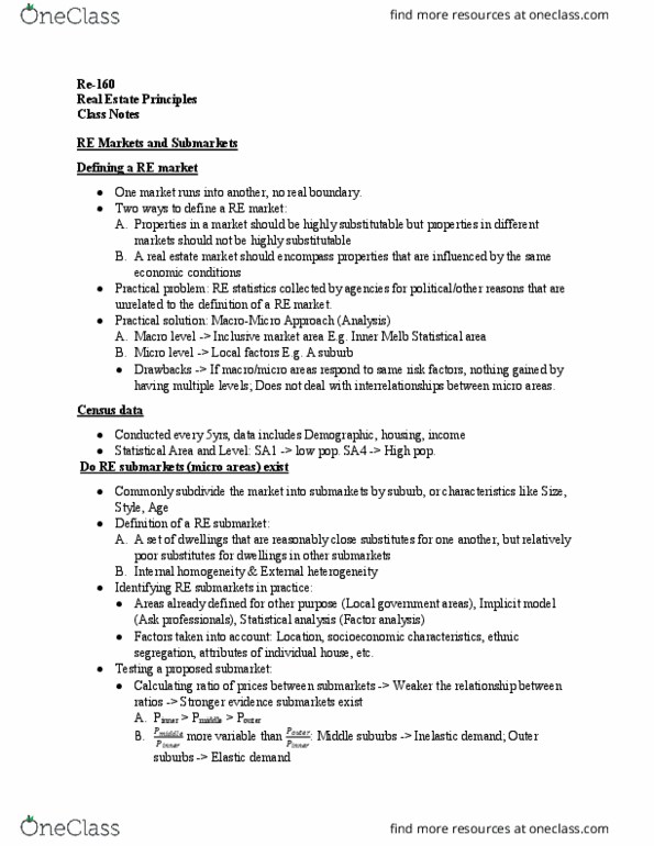 RE-160 Lecture Notes - Lecture 3: Real Options Valuation, Factor Analysis, Irreversible Process thumbnail