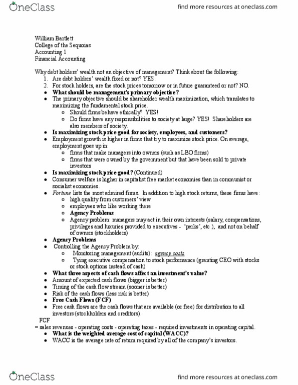 ACCT 001 Chapter Notes - Chapter 2: Cash Flow, Dividend Yield, Investment Banking thumbnail