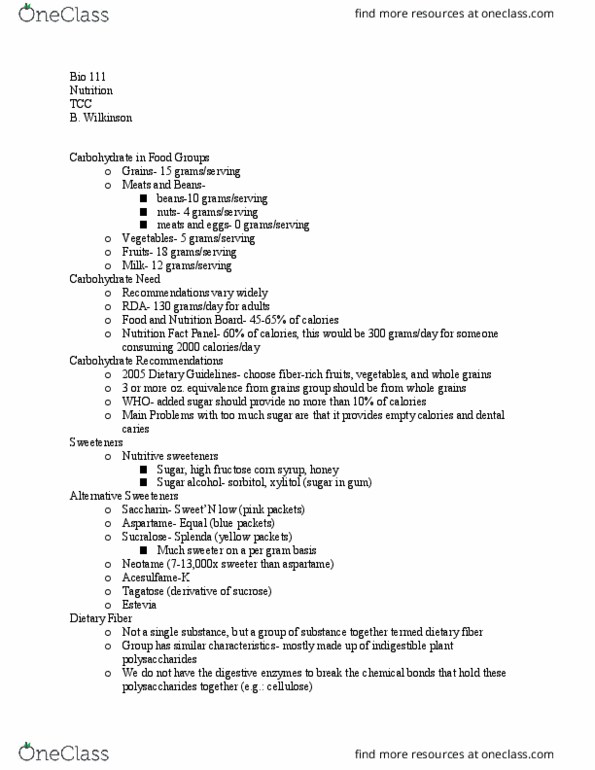 BIO 111 Lecture Notes - Lecture 8: Dental Caries, Phospholipid, Xylitol thumbnail