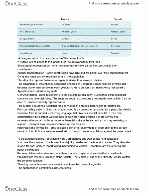 POLS 1101 Chapter Notes - Chapter 12: Pocket Veto, Congressional Research Service, Perjury thumbnail