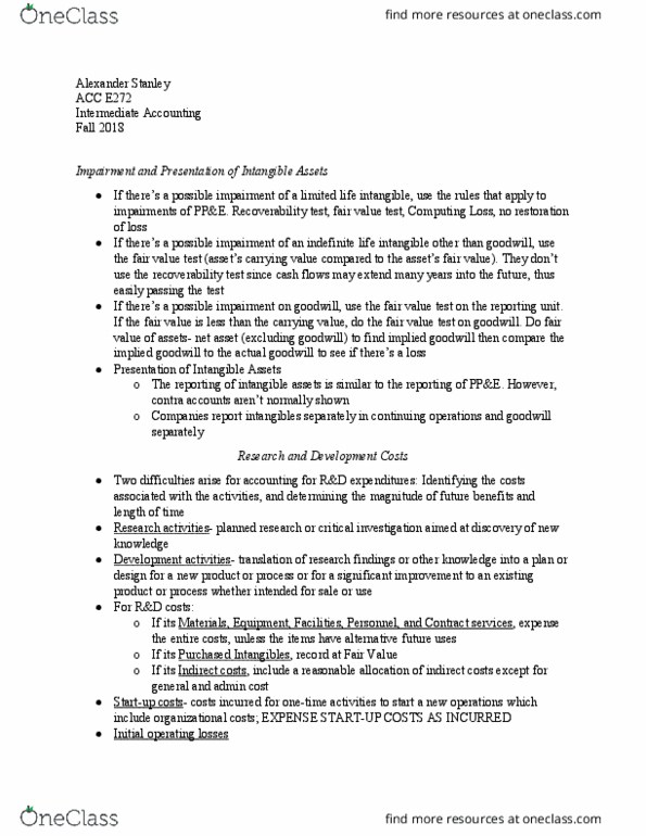 ACC E272 Lecture Notes - Lecture 15: Current Asset, Indirect Costs, Sales Tax thumbnail