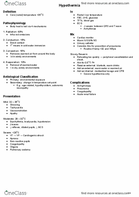 HTHSCI 2F03 Lecture Notes - Lecture 4: Acute Kidney Injury, Cardiogenic Shock, Pulmonary Edema thumbnail
