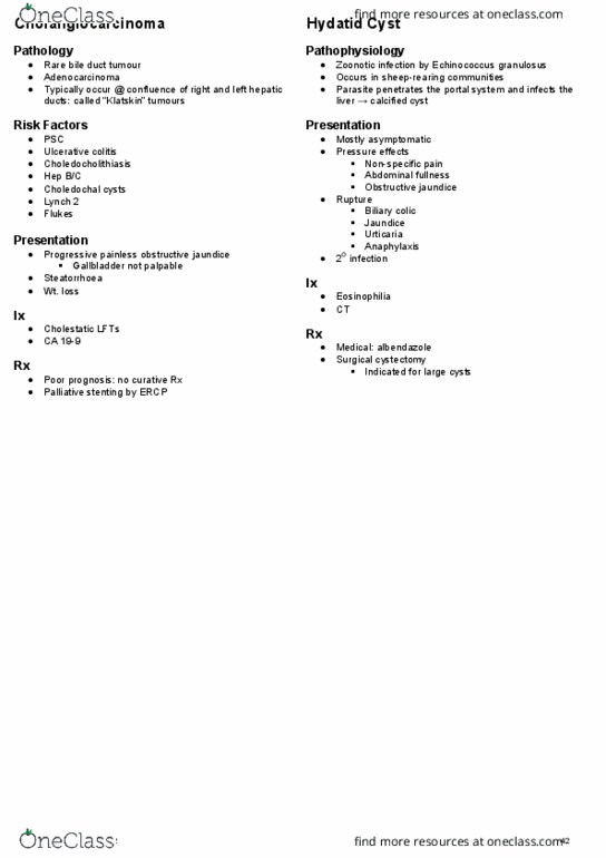 HTHSCI 2F03 Lecture Notes - Lecture 16: Biliary Colic, Cystectomy, Common Bile Duct Stone thumbnail