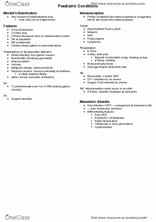 HTHSCI 2F03 Lecture Notes - Lecture 4: Ileocecal Valve, Gastric Mucosa, Rectal Bleeding thumbnail
