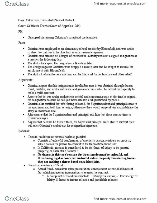 LAWS 4175 Lecture Notes - Lecture 33: Demurrer, Fiduciary, Undue Influence thumbnail