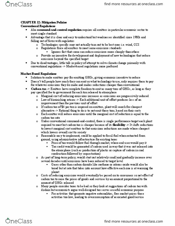 GPHY 314 Chapter Notes - Chapter 12: Tax Credit, Marginal Cost, Overconsumption thumbnail