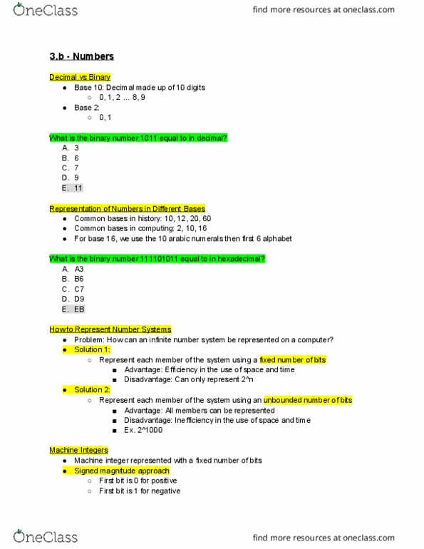 COMPSCI 1JC3 Lecture Notes - Lecture 3: Modular Arithmetic, Binary Number, Arabic Numerals thumbnail