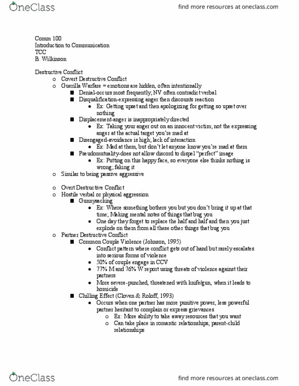 COM 100 Chapter Notes - Chapter 5: Homicide, Verbal Abuse, Intimate Partner Violence thumbnail