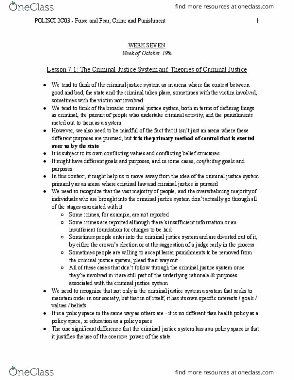 POLSCI 2C03 Lecture Notes - Lecture 7: Due Process, Jeremy Bentham, Totalitarianism thumbnail