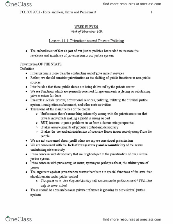 POLSCI 2C03 Lecture Notes - Lecture 11: Visible Minority, Immigration Enforcement thumbnail
