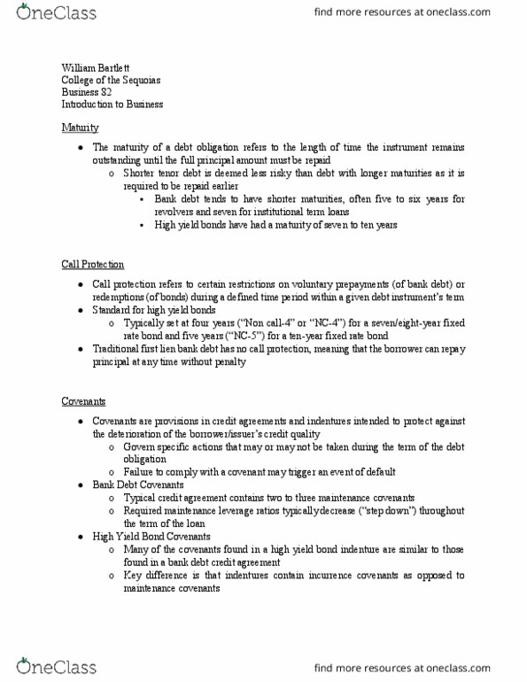 BUS 082 Lecture Notes - Lecture 19: High-Yield Debt, Critical Role, Ratio Test thumbnail
