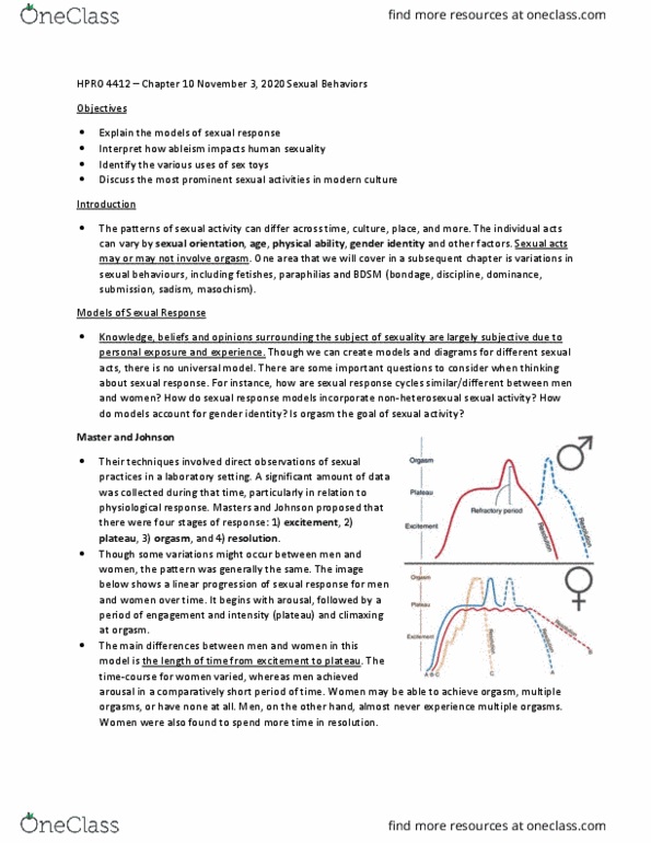 HPRO 4412 Lecture Notes - Lecture 10: Sex Toy, Ableism, Human Sexuality thumbnail