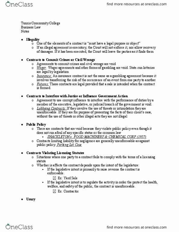 BBG 231 Lecture Notes - Lecture 13: Usury, Tunxis Community College thumbnail