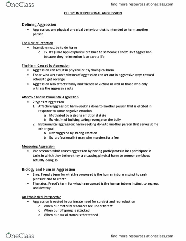 PSYC 2120 Chapter Notes - Chapter 12: Twin Study, Intensify, Social Isolation thumbnail