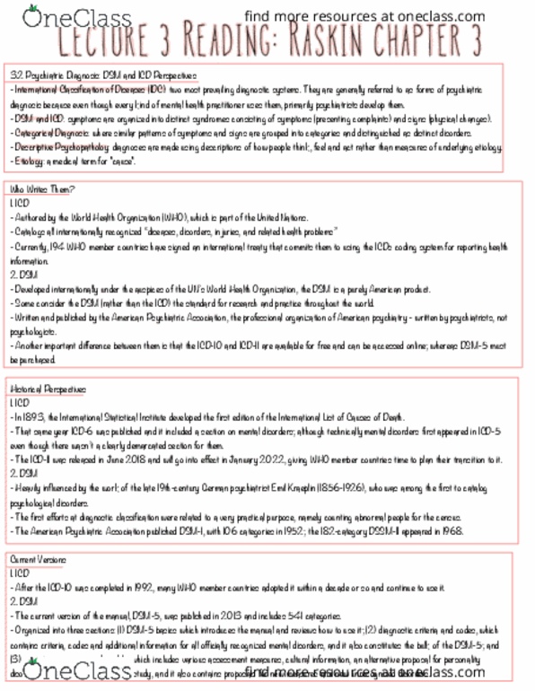 PSY 606 Lecture Notes - Lecture 3: Personality Disorder, Dsm-5, Construct Validity thumbnail