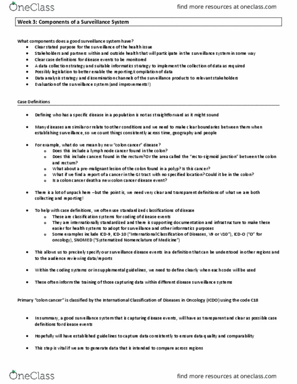 HSCI 432 Lecture Notes - Lecture 3: Data Analysis, Cardiovascular Disease, Oncology thumbnail