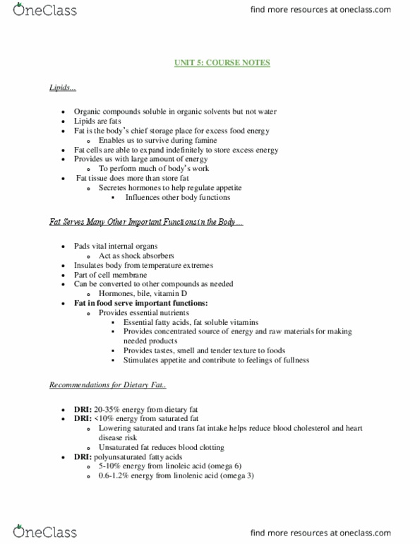 HNSC 1210 Lecture Notes - Lecture 5: King Mackerel, Digestion, Fish Finger thumbnail