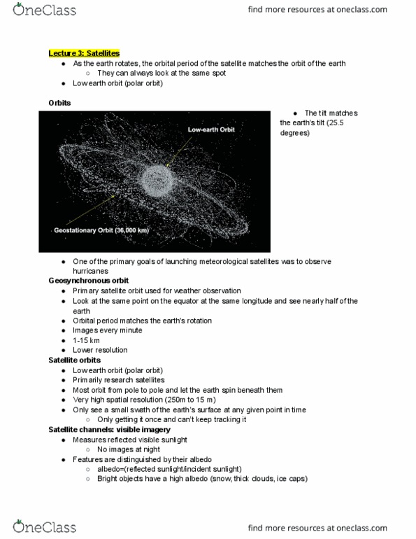 ATMS 120 Lecture Notes - Lecture 3: Polar Orbit, Geosynchronous Orbit, Color Scheme thumbnail