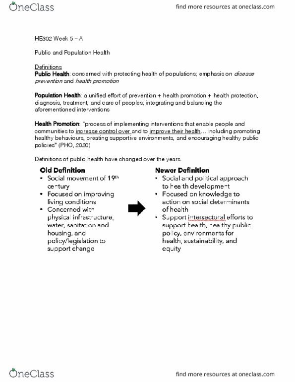 HE302 Lecture Notes - Lecture 12: Occupational Safety And Health, Health Promotion, Reproductive Health thumbnail