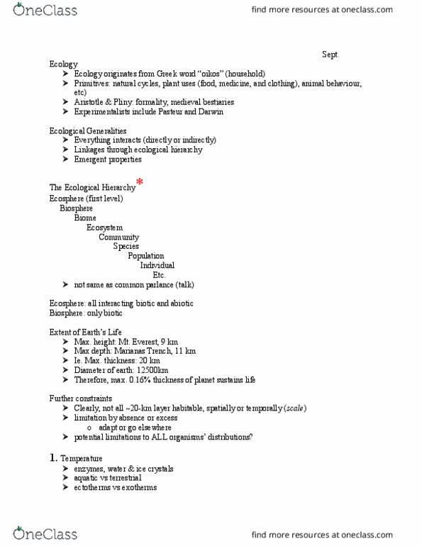 BIOL 1113 Lecture Notes - Lecture 1: Chon, Estuary, Biome thumbnail