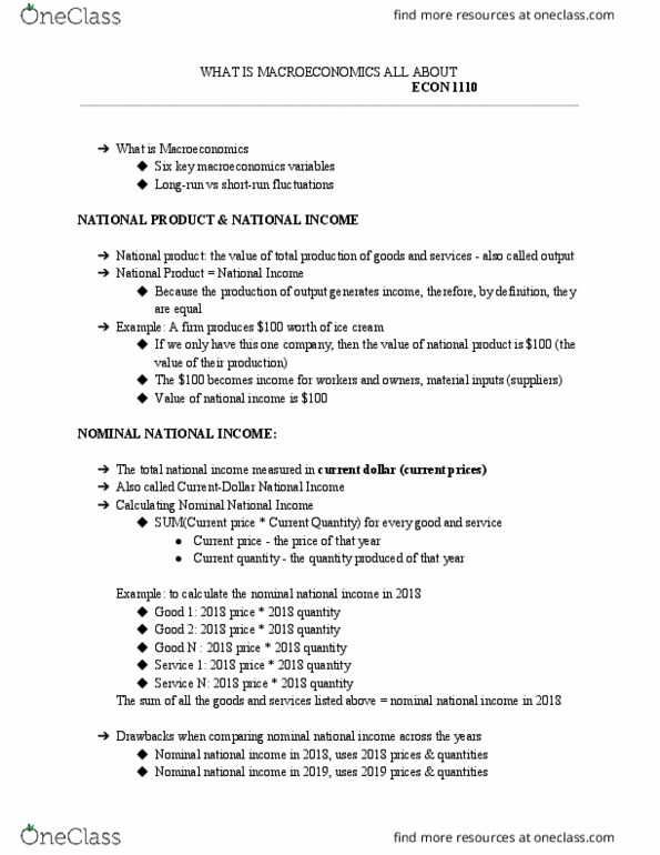 ECON 1110 Chapter Notes - Chapter 19: Potential Output, Longrun, Nominal Interest Rate thumbnail