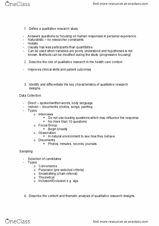 NUR5033 Lecture Notes - Lecture 2: Institute For Operations Research And The Management Sciences, Palliative Care, Proquest thumbnail